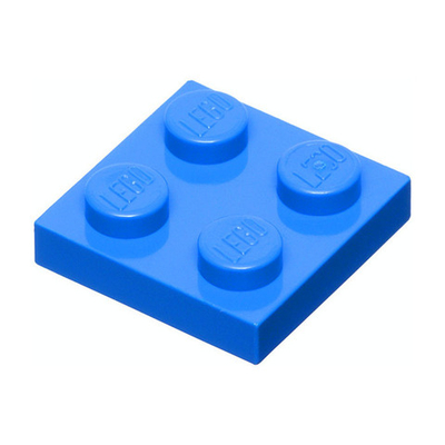 Lego 50шт Плитка 2х2 (синий) 302223