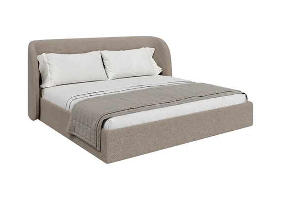 Кровать двуспальная Classic 200 см (бежевый, букле)