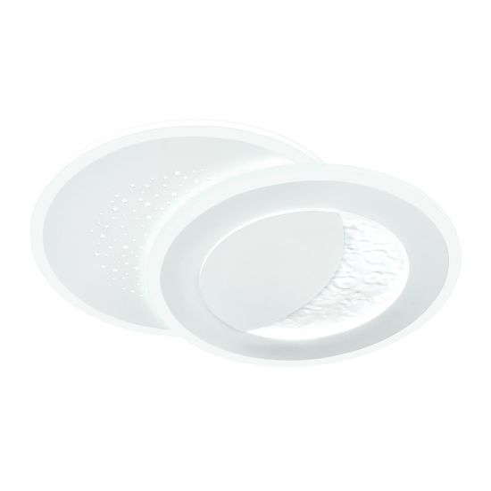 7740/60L MITRA LED SN 073 Светильник металл/акрил/белый LED 60Вт 3000-6000К 400x290 IP20 пульт ДУ STARS