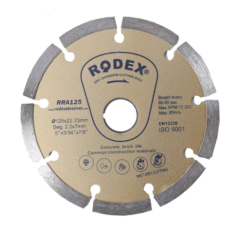 ДИСК ОТРЕЗНОЙ RODEX АЛМАЗНЫЙ 125MM RRA125