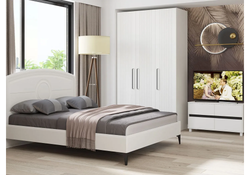 Шкаф трехдверный Вестра белый шагрень