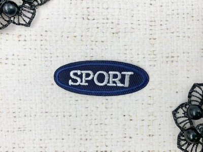 Термоаппликация, р. 5х1,9 см, тёмно-синий