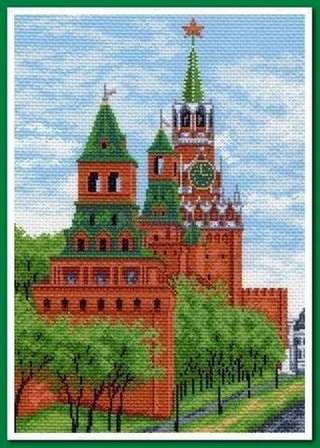 "Спасская башня"-0918 канва с рисунком