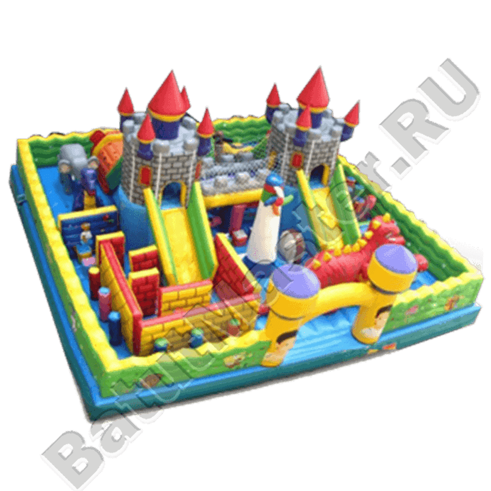 Большой надувной батут "Средневековье" 9*9*5 м