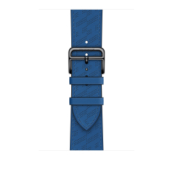 Apple Watch Hermès - 45mm Bleu de France Swift Leather H Diagonal Single Tour