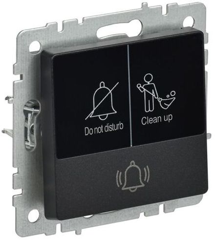 Кнопка звонка BRITE 10А ВС10-1-9-БрЧ для отелей с индик. механизм черн. IEK BR-V14-2-10-K02