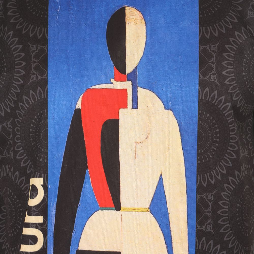 Мужская футболка темно-серая с синим принтом Sesmik by Vlad Sedov VS002/VS0059