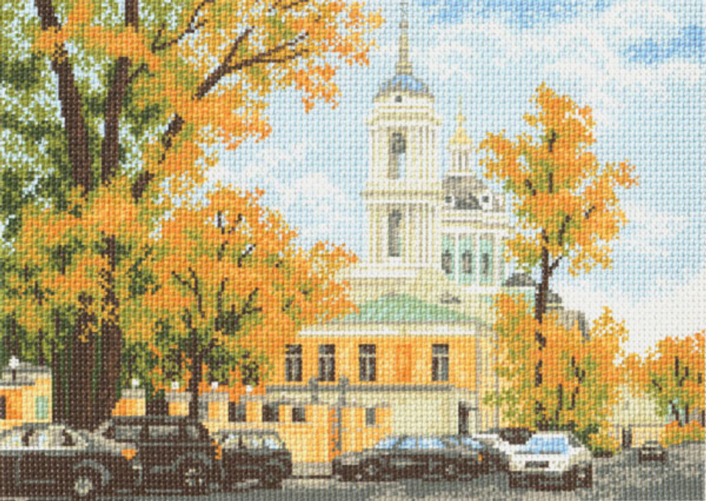 "Городская церковь"-0821 канва с рисунком