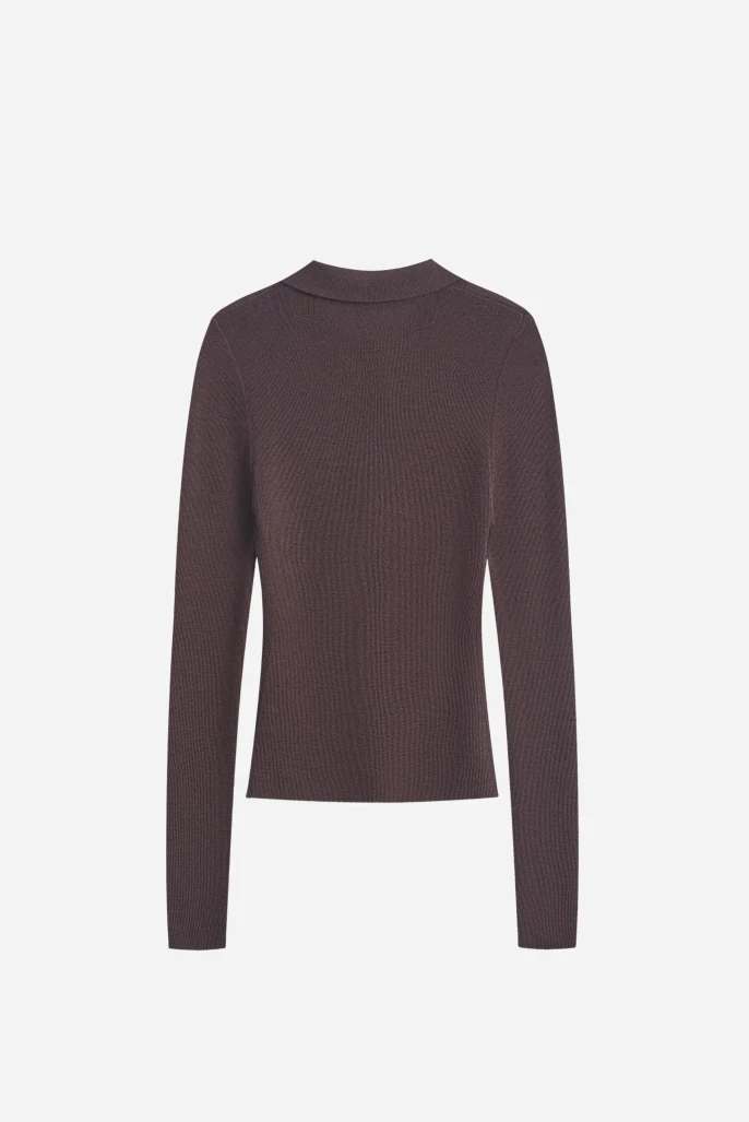 Джемпер поло шоколадный