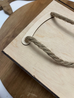 Коробка подарочная, 20х12х30, для хранения вещей, с ручками, деревянная, Dipriz