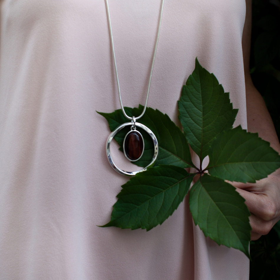 Колье Fiore Luna COFFE AGATE LN5146 BR/S