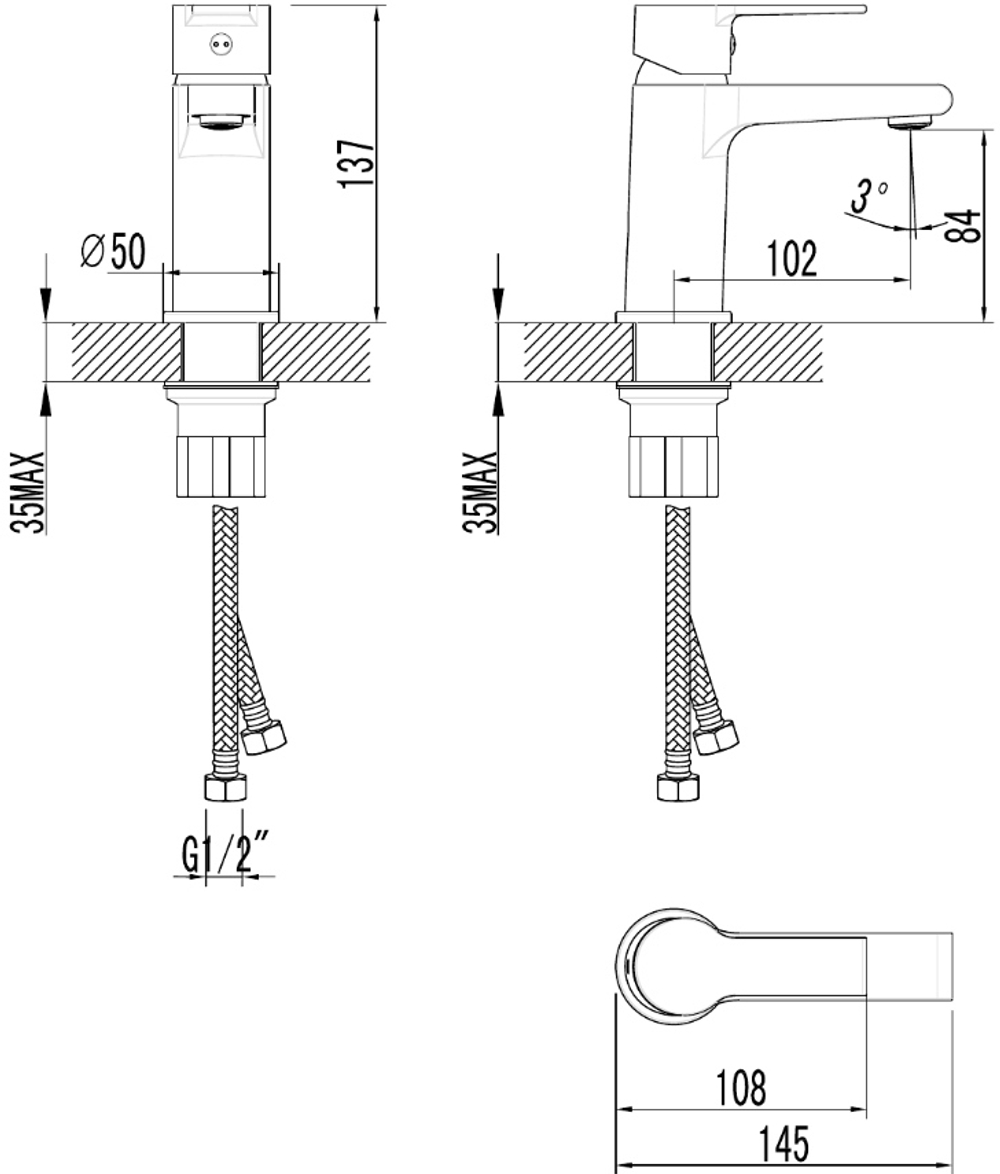 Смеситель для раковины STWORKI Дублин S41010GM матовое золото