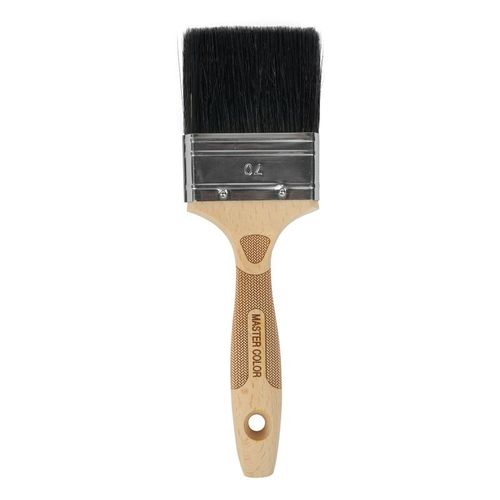 Кисть флейцевая 70 мм черная натуральная щетина Master Color