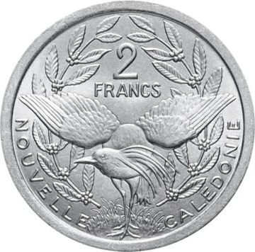 2 франка 1973-2018 Новая Каледония