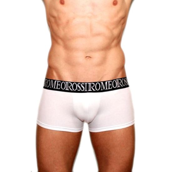Мужские трусы боксеры белые Romeo Rossi Bik White Boxers RR5002-1