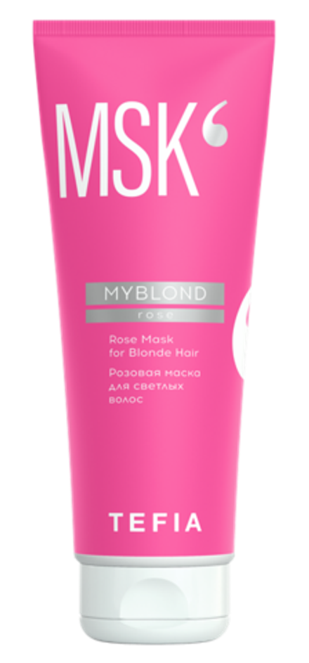 Розовая маска для светлых волос Myblond Tefia Rose Mask for Blonde Hair, 250 мл