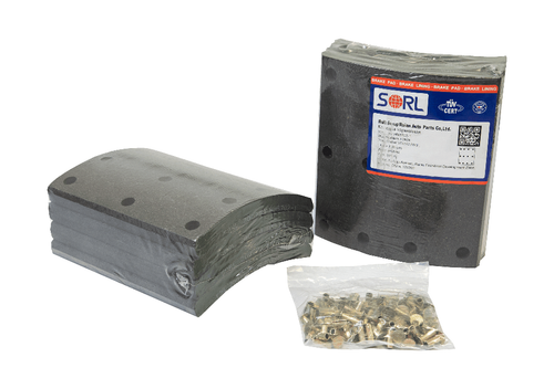 Накладка тормозная, к-т 8шт+заклепки 96шт 410x200 1-й рем. RENAULT, VOLVO (19939) SORL