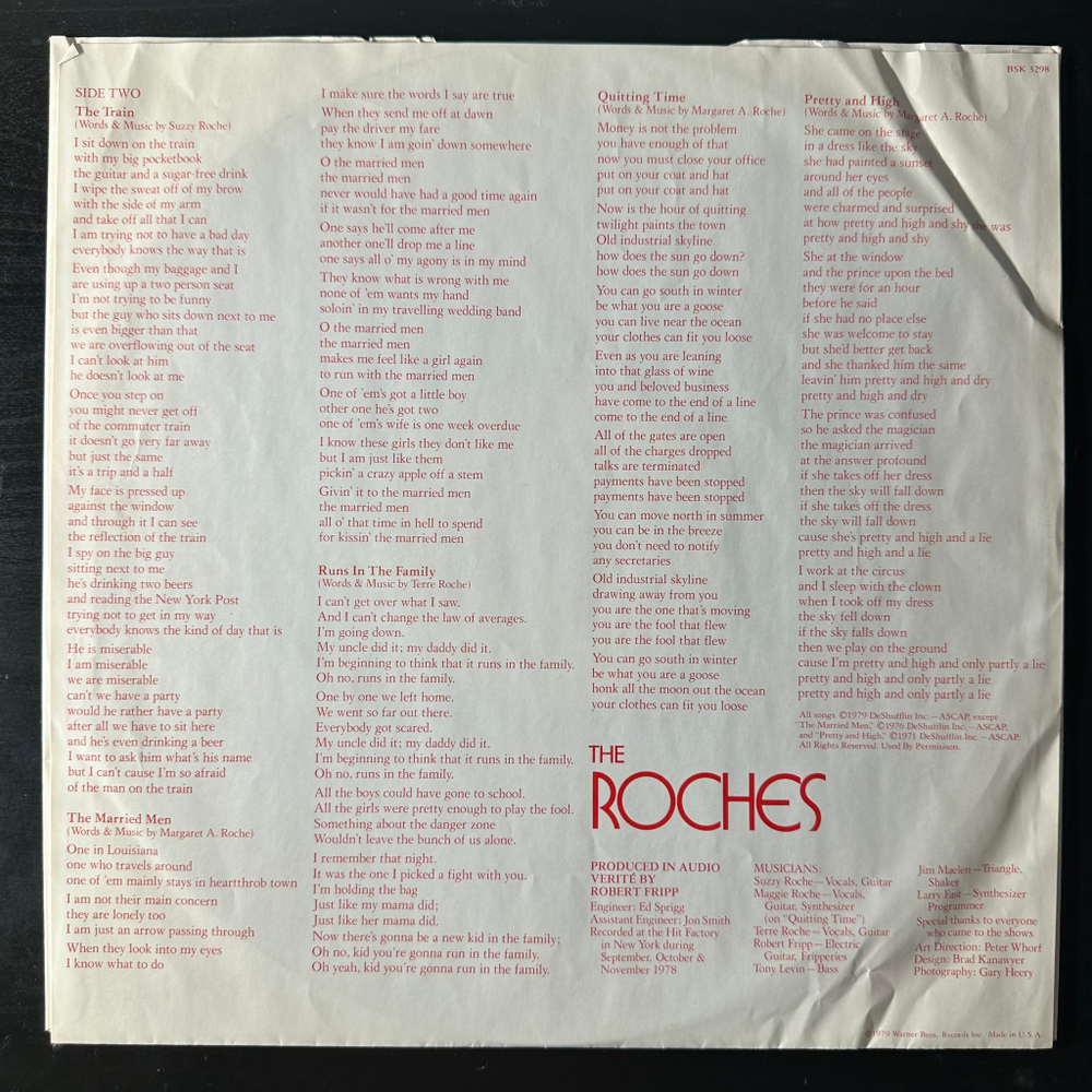 The Roches ‎– The Roches (США 1979г.)