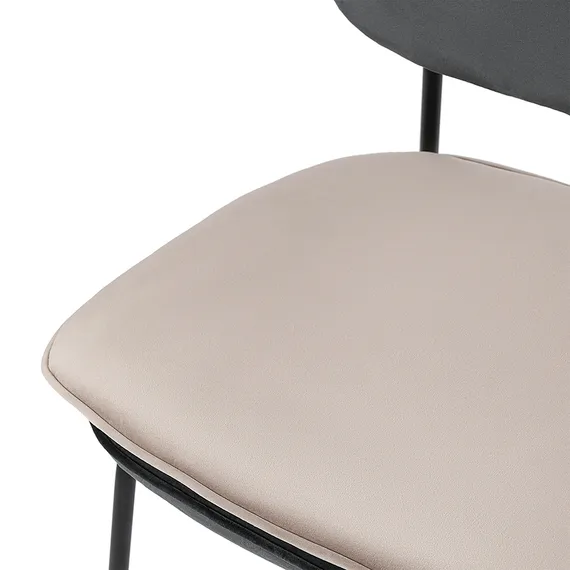 Стул pea, велюр, темно-серый/бежевый