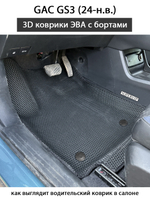 Передние автомобильные коврики ЭВА с бортами для на GAC GS3 (24-н.в.)