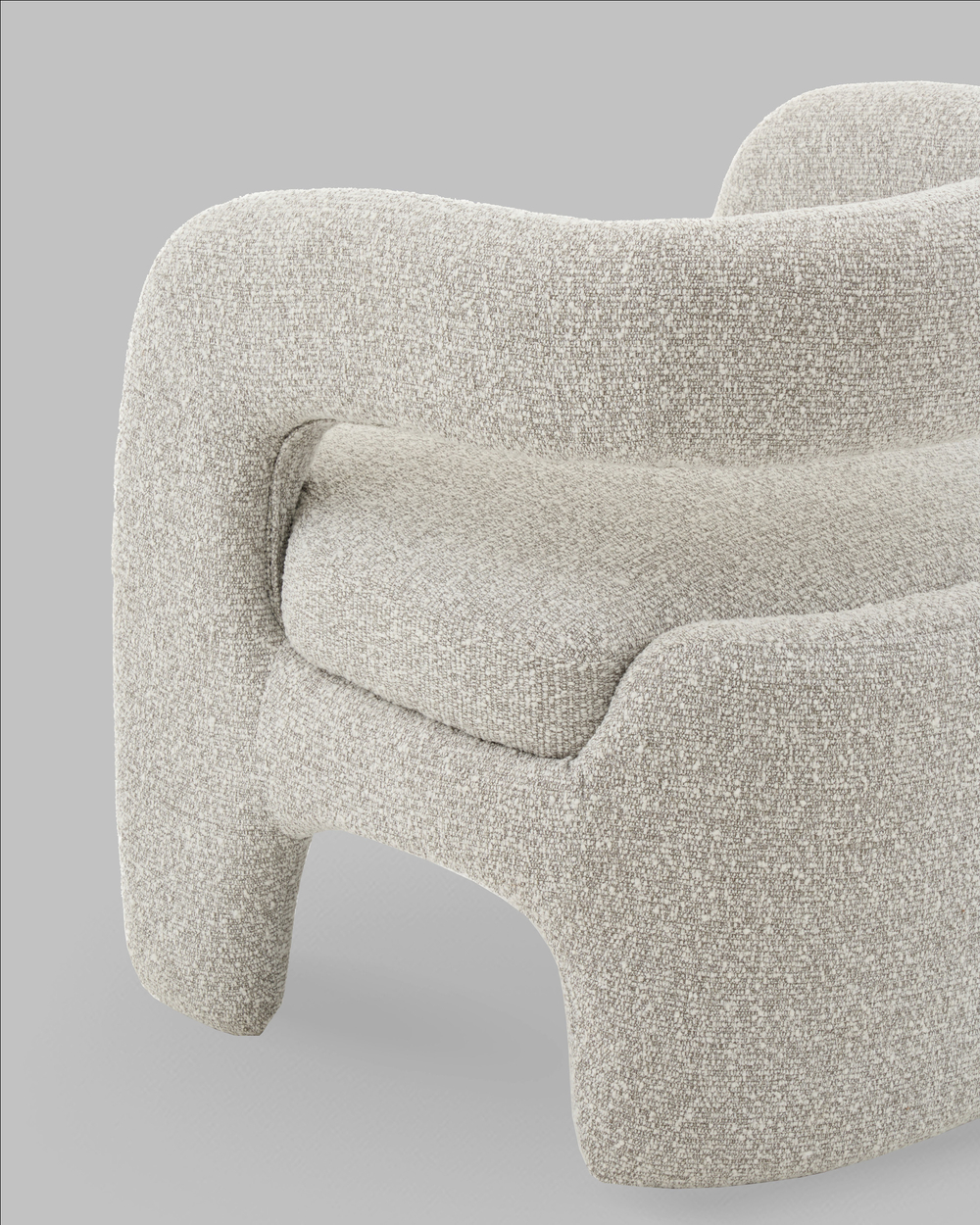 Кресло лаунж Bones серебристый