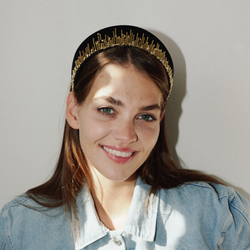 Кокошник с золотым стеклярусом