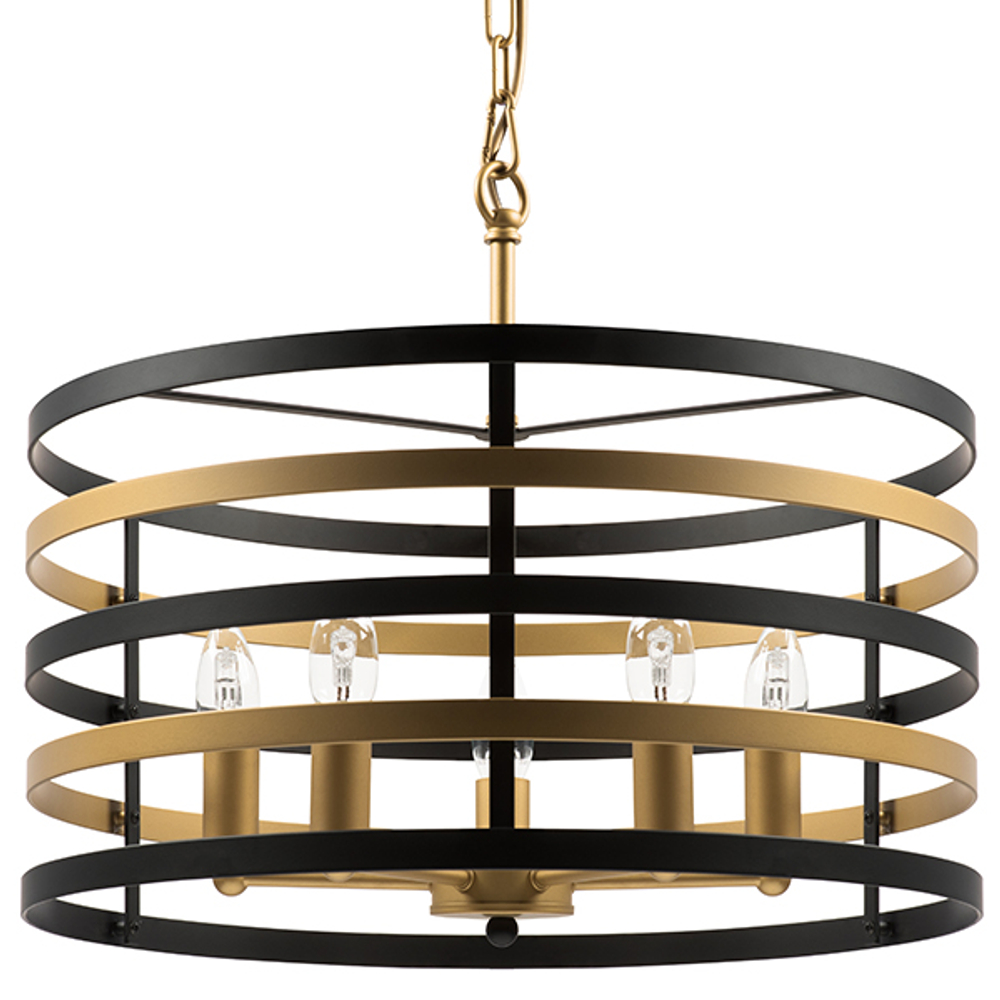 735050 Люстра EPSILON 5х40W E14 ЧЕРНЫЙ/ЗОЛОТО