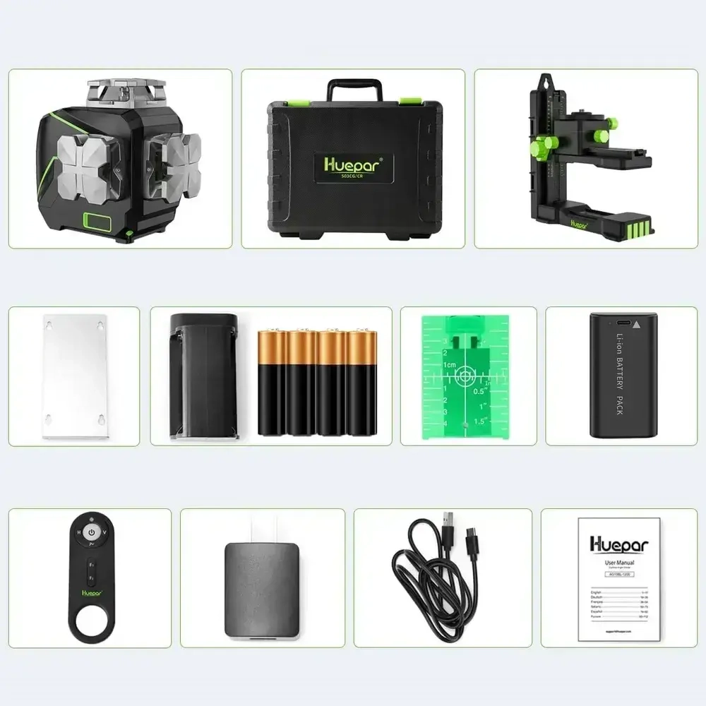 Лазерный уровень Huepar S03CG 360