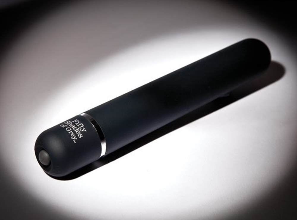 Темно-серый вибромассажер Charlie Tango - 18,4 см.