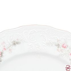 Набор тарелок Bernadotte Серая роза платина 25 см(6 шт)