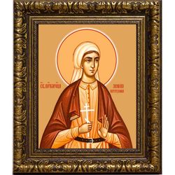 Ксения Петрухина преподобномученица, послушница. Икона на холсте.