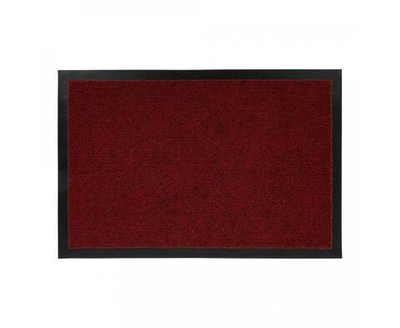 Коврик придверный влаговпитывающий ребристый 50х80см высота ворса 0,5см красный полиэстер подложка ПВХ 24323 TRIP VORTEX