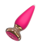 Розовая анальная вибропробка 12см с пультом ДУ I-Moon Anal Plug MY-610