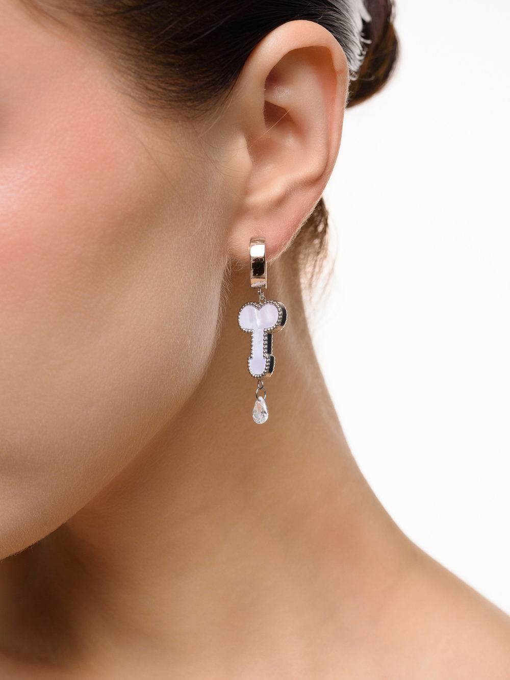 Серьги "Love Or Sex" White