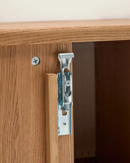 Шкафчик для ванной Mailen из ясеневого шпона в натуральной отделке, 90 x 45