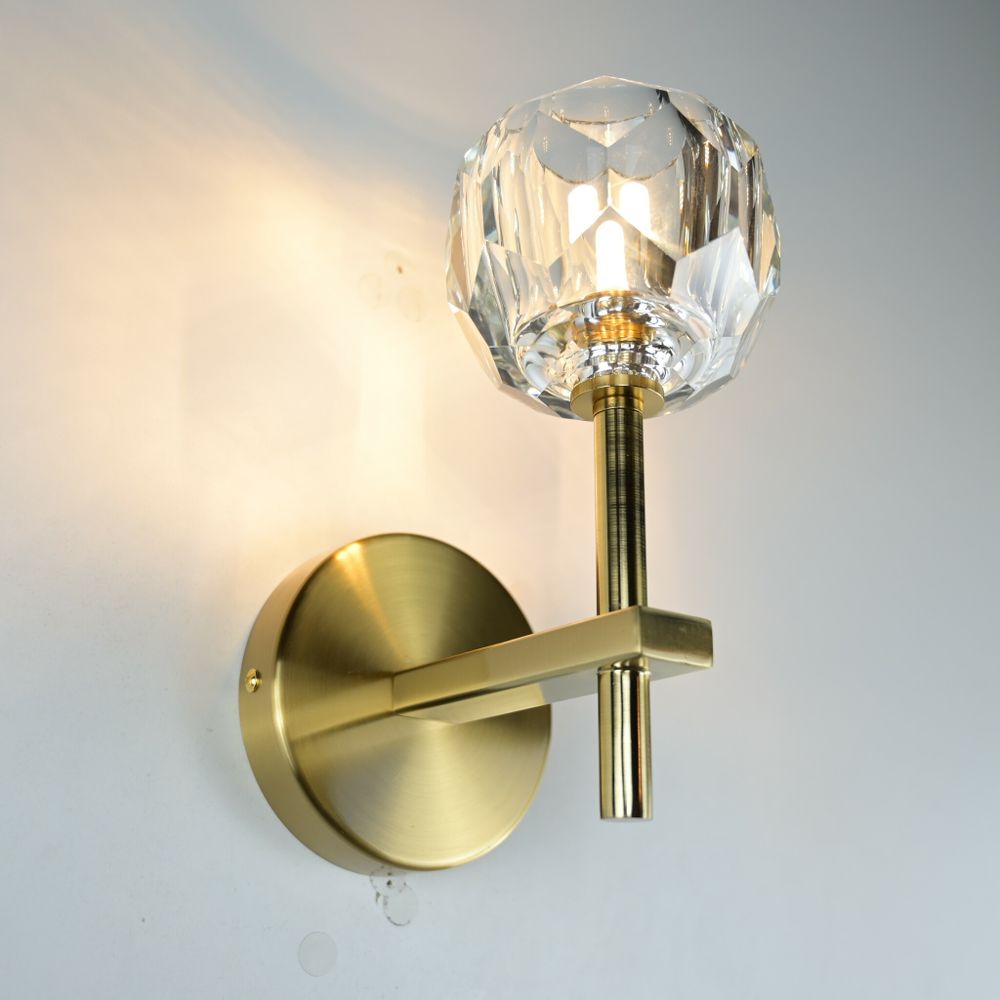Бра Boule De Cristal Single Sconce Brass By Imperiumloft