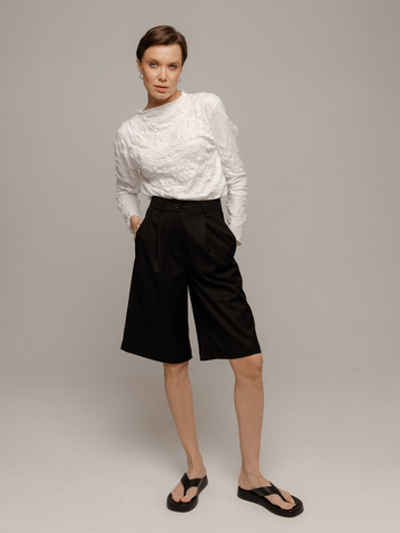 Бермуды из итальянской поливискозы черные