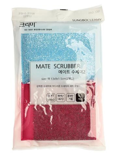 Скруббер для мытья посуды 2 шт SungBo Cleamy Mate Scrubber