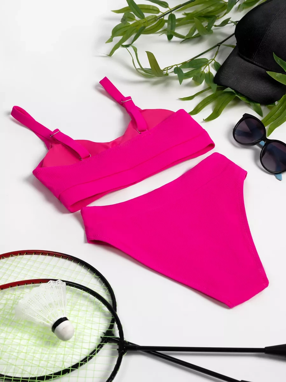 купальник раздельный в рубчик для бассейна