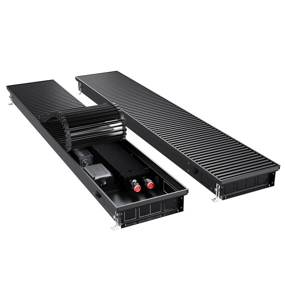 Конвектор внутрипольный Royal Thermo ATRIUM TURBO-80/250/2300-DG-U-BL