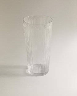 Zara Home Ваза из стекла, цвет зелёный, 25 см