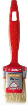ЗУБР УНИВЕРСАЛ, 50 мм, 2″, светлая натуральная щетина, пластмассовая ручка, все виды ЛКМ, плоская кисть (01015-050)