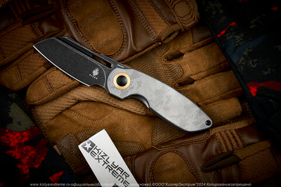 Складной нож Kizer October Black сталь CPM 20CV BlackWash рукоять Титан