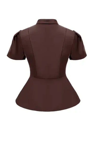 “Noir de Fleur” Жакет приталенный с коротким рукавом