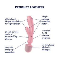 Satisfyer Triple Lover - Вибратор-ванд 2 в 1