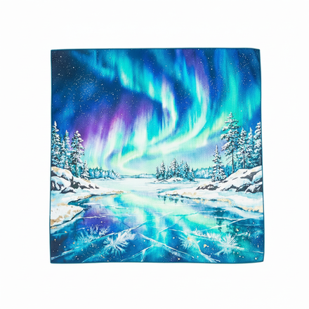 Шейный платок «Северное сияние», 70×70 см
