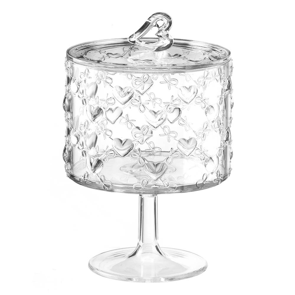 Конфетница на ножке love, ?11х16,7 см, акрил