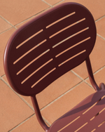 Уличный стул Brai из оцинкованной стали бордового цвета