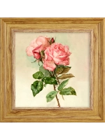 Картина настенная интерьерная в раме "под дерево" 26*26 см