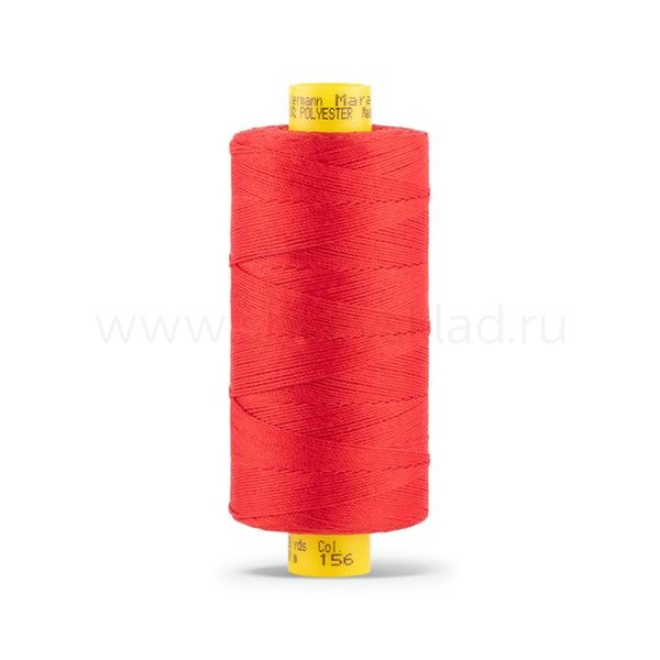 Нитка Gutermann Mara 30 (300 метров), 1 кат., для отстрочки | 156 красный